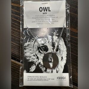 Jaeci owl spirit animal necklace NWT